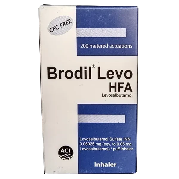 Pack Image: Brodil Levo 50 mcg Inhaler (200 metered doses)