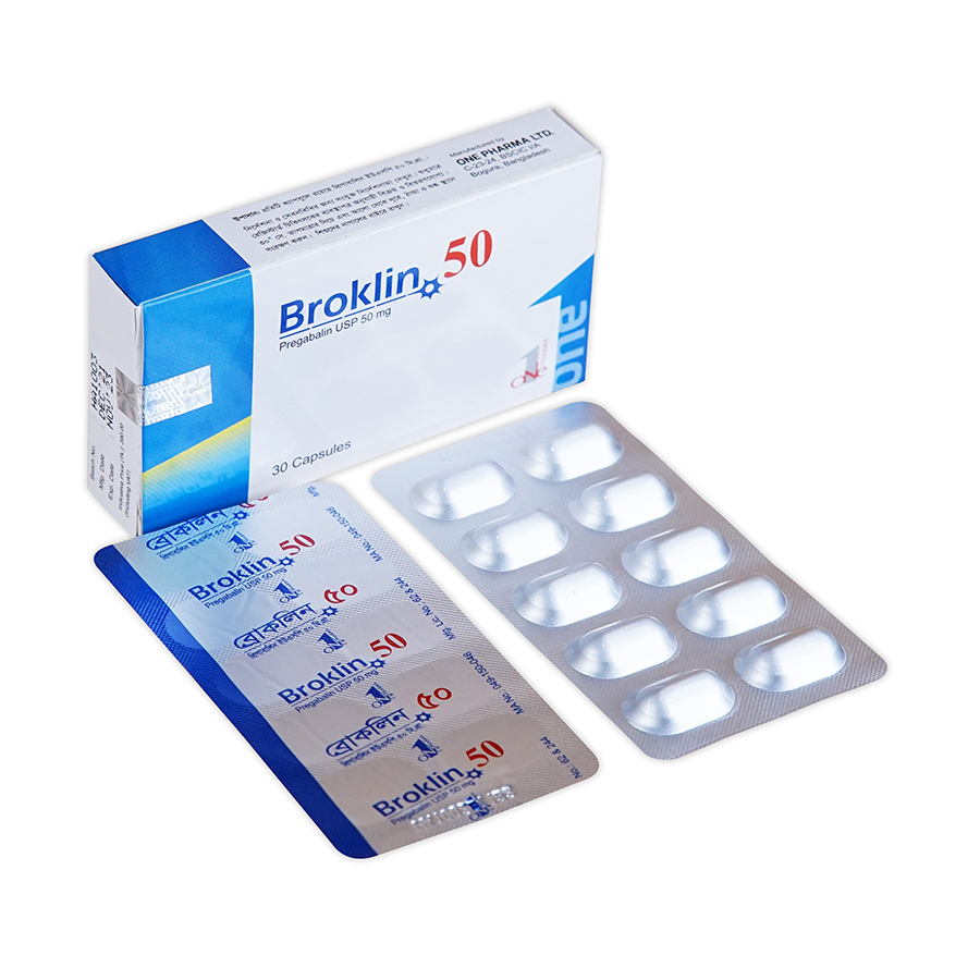Pack Image: Broklin 50 mg Capsule (3 x 10)