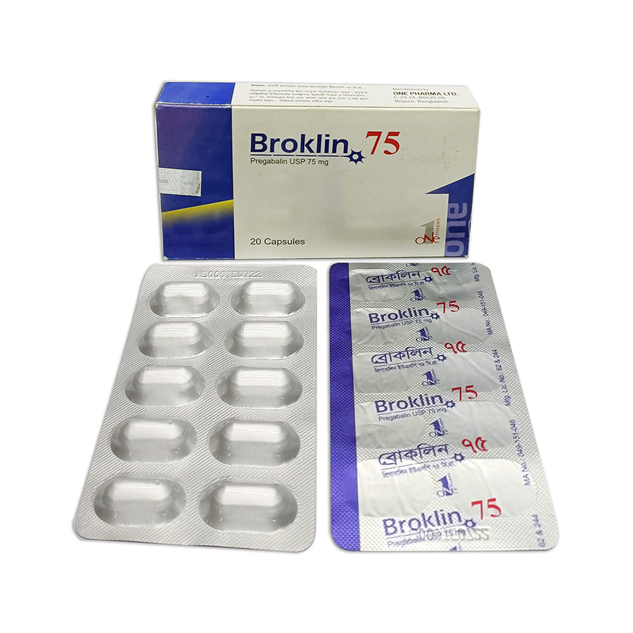 Pack Image: Broklin 75 mg Capsule (2 x 10)