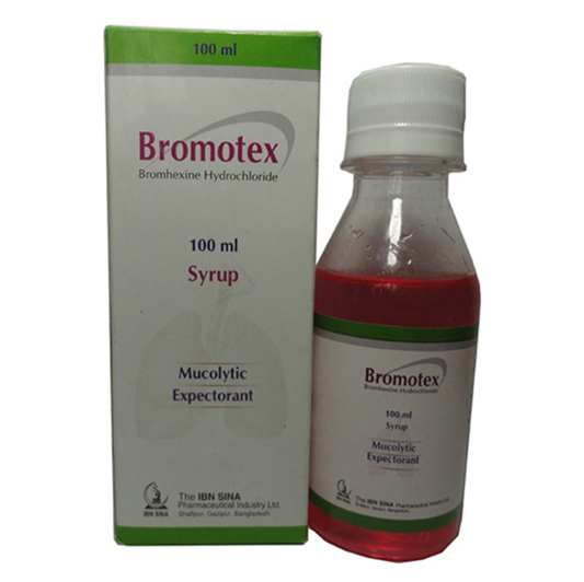 Pack Image: Bromotex 4 mg Syrup (100 ml bottle)