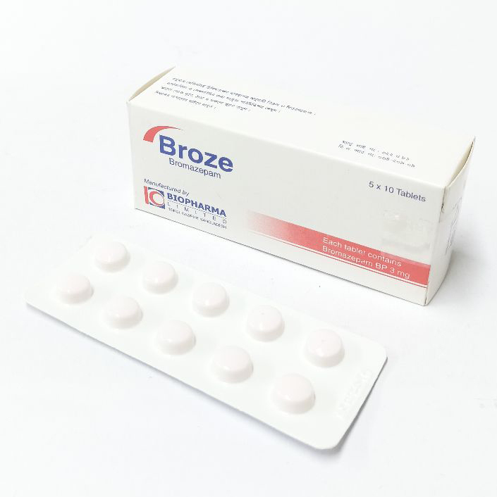 Pack Image: Broze 3 mg Tablet (5 x 10)