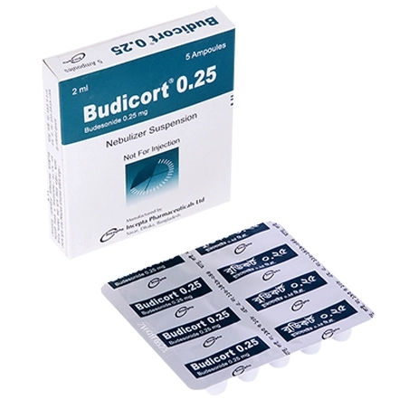 Pack Image: Budicort 0.25 mg Suspension (2 ml ampoule)