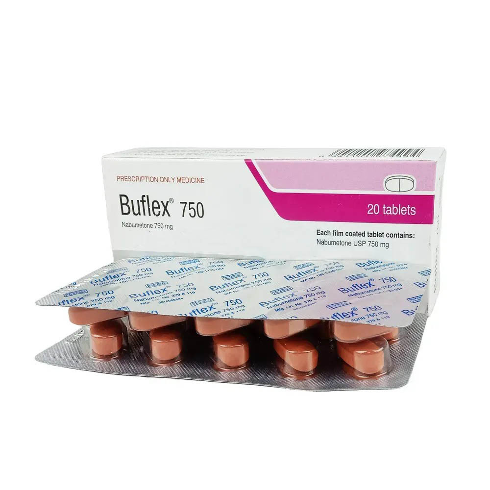 Pack Image: Buflex 750 mg Tablet (2 x 10)