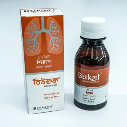 Pack Image: Bukof 7.5 mg Syrup (100 ml bottle)
