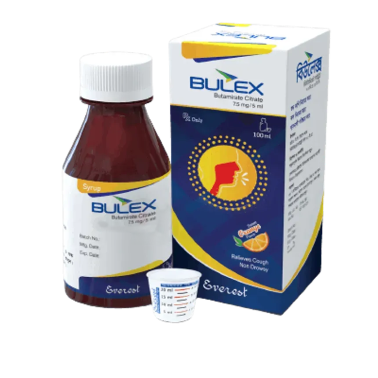 Pack Image: Bulex 7.5 mg Syrup (100 ml bottle)