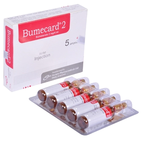 Pack Image: Bumecard 2 mg Injection (2 mg ampoule)