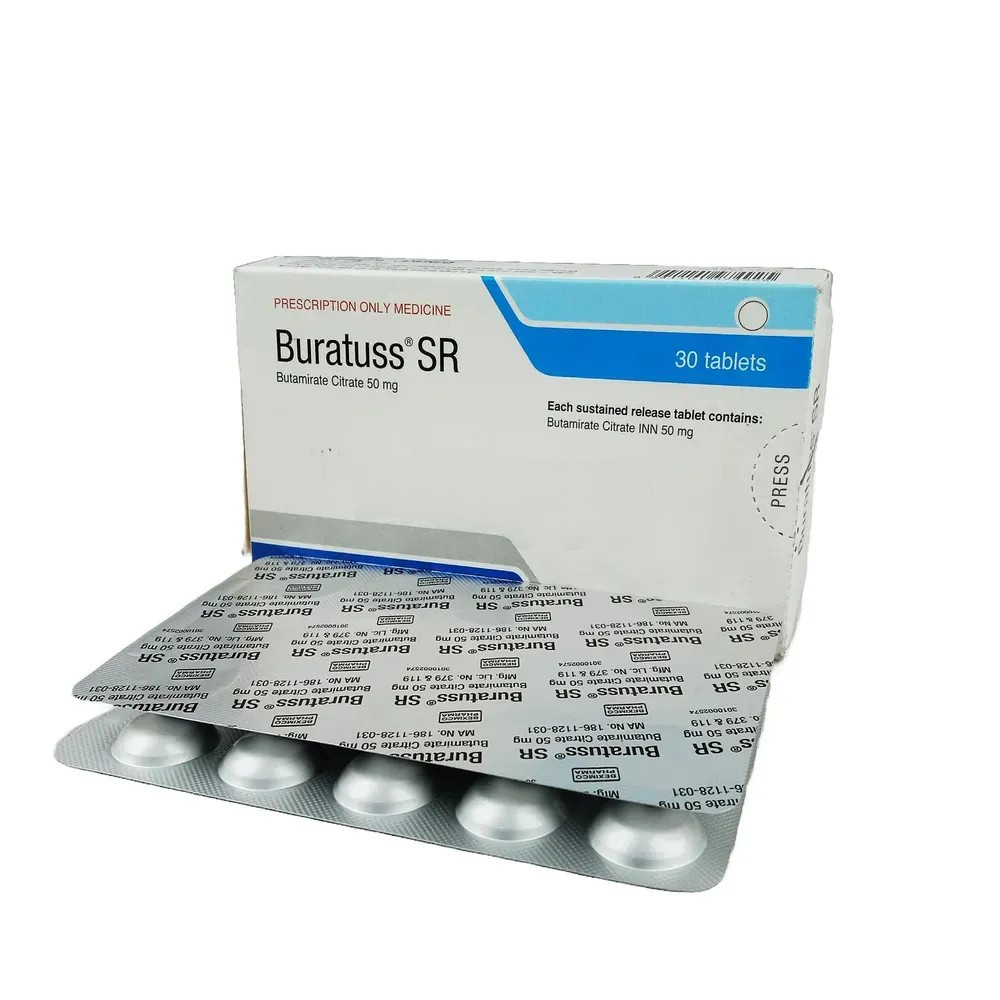 Pack Image: Buratuss SR 50 mg Tablet (2 x 15)