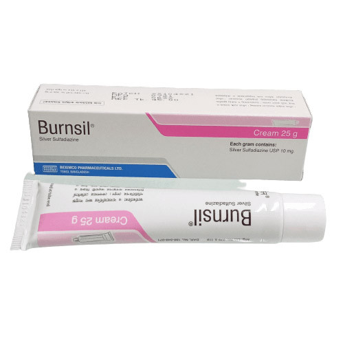Pack Image: Burnsil 1% Cream (25 gm tube)