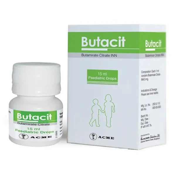 Pack Image: Butacit 5 mg Pediatric Drop (15 ml bottle)