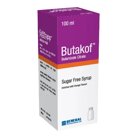 Pack Image: Butakof 7.5 mg Syrup (100 ml bottle)