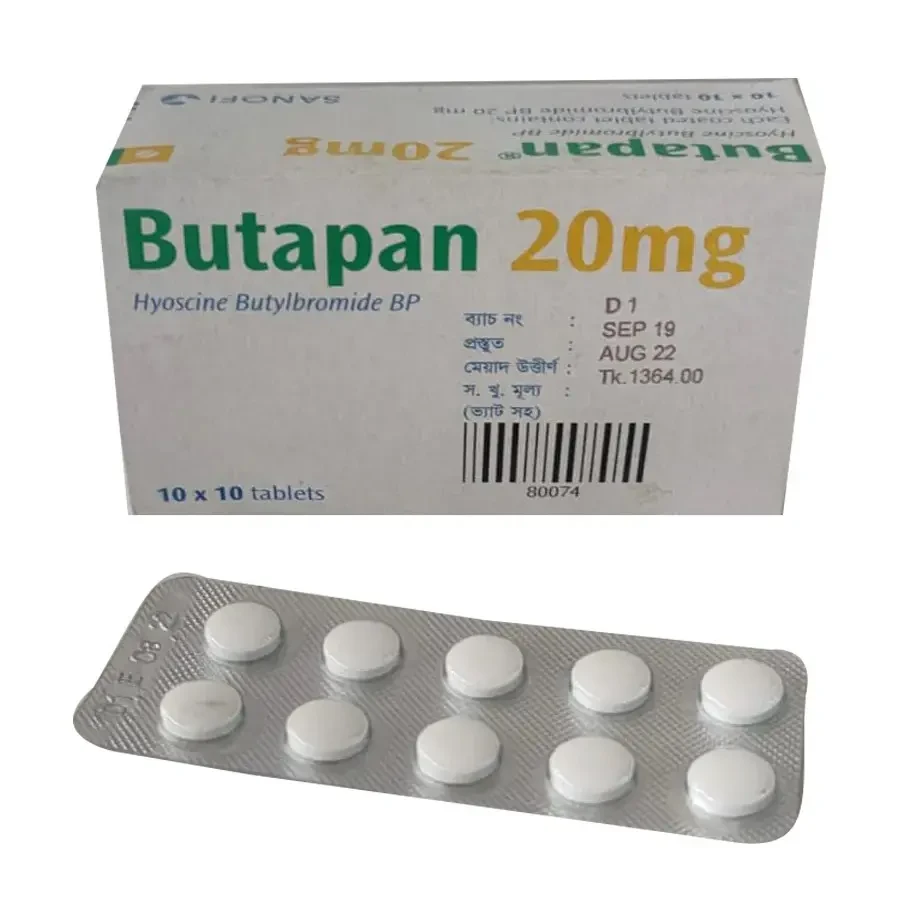 Pack Image: Butapan 20 mg Tablet (10 x 10)