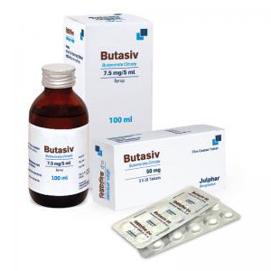 Pack Image: Butasiv 7.5 mg Syrup (100 ml bottle)