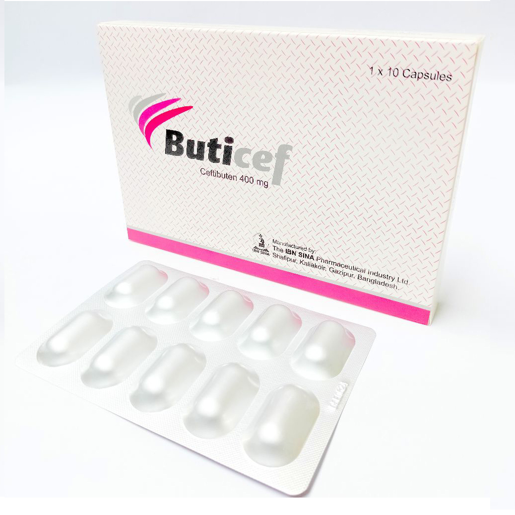 Pack Image: Buticef 400 mg Capsule (1 x 10)