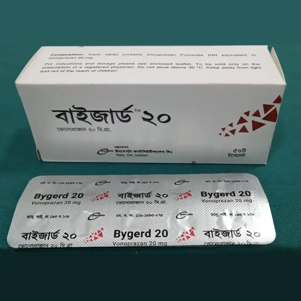 Pack Image: Bygerd 20 mg Tablet (5 x 10)