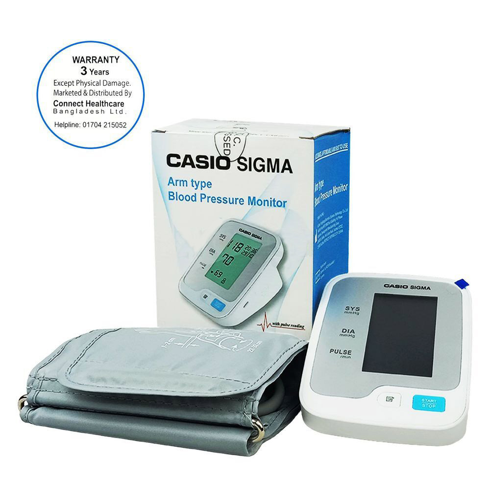Pack Image: CASIO Sigma (YK-BPA2) Digital blood BP Monitor Device (Each device)