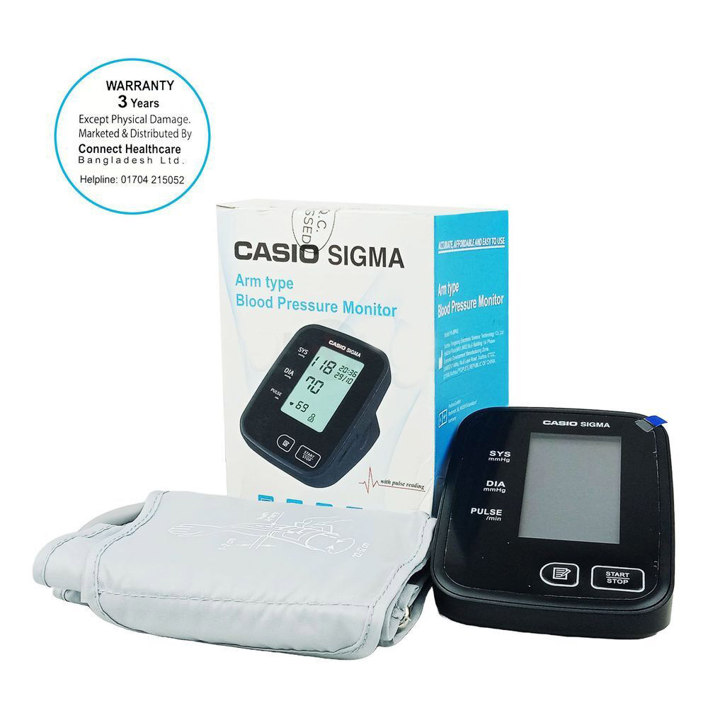 Pack Image: CASIO Sigma (YK-BPA2) Digital blood BP Monitor Device (Each device)