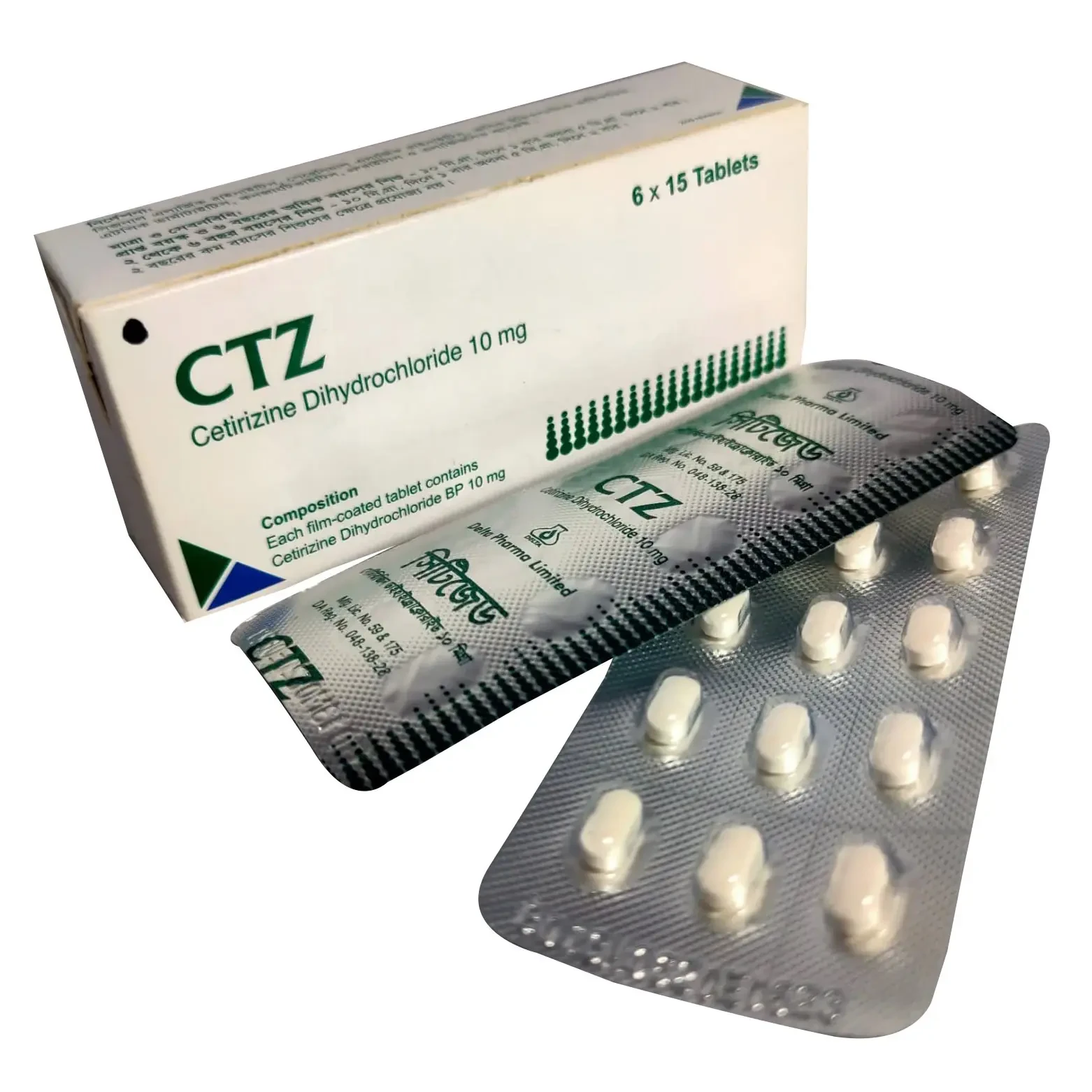 Pack Image: CTZ 10 mg Tablet (6 x 15)