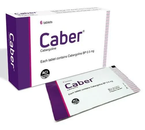 Pack Image: Caber 0.5 mg Tablet (3 x 2)