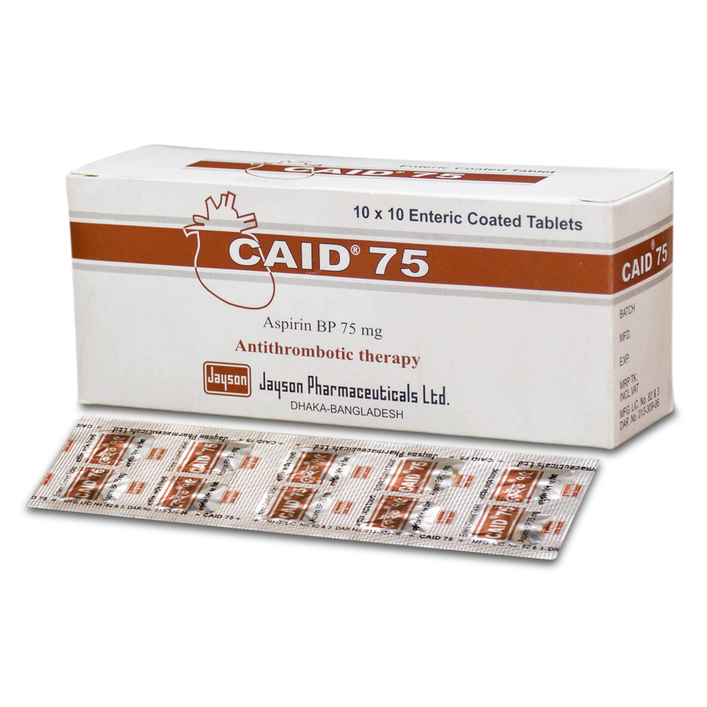 Pack Image: Caid 75 mg Tablet (10 x 10)