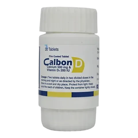 Pack Image: Calbon D 500 mg Tablet (1 x 15)