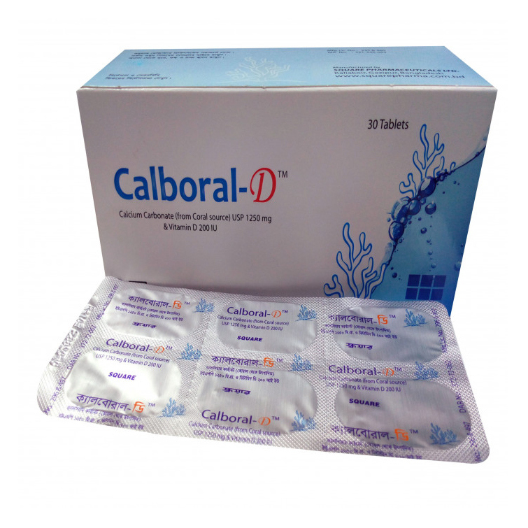 Pack Image: Calboral-D 500 mg Tablet (5 x 6)