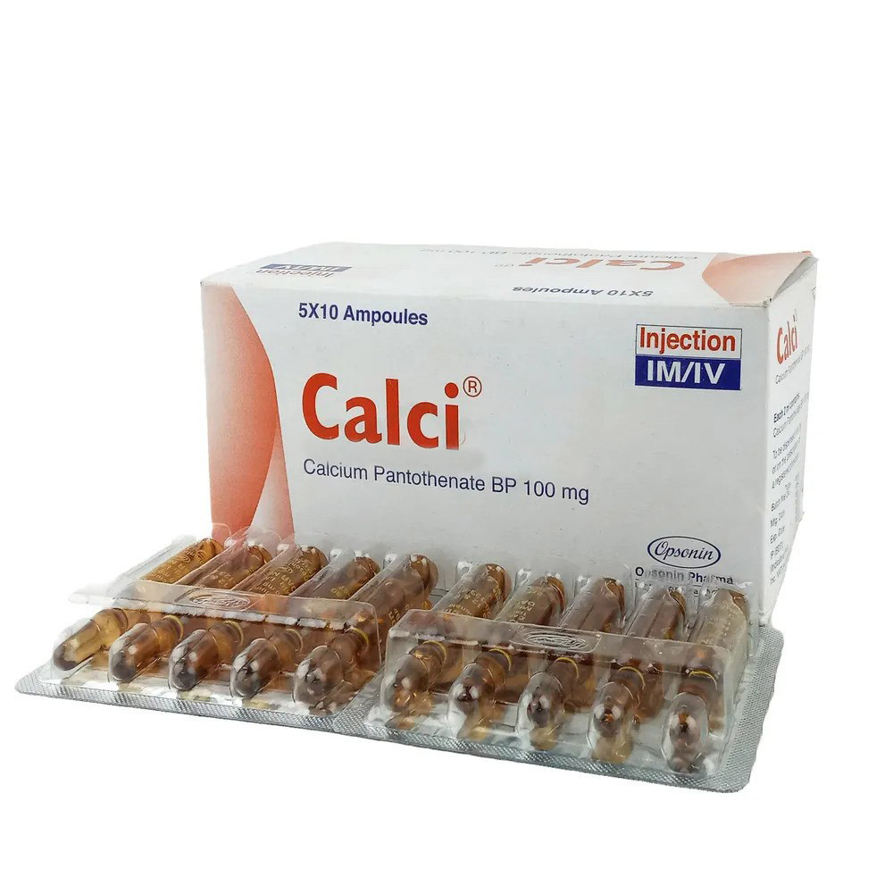 Pack Image: Calci 100 mg Injection (100 mg ampoule)