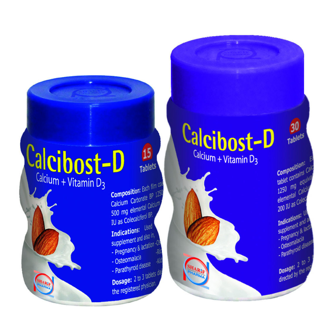 Pack Image: Calcibost-D 500 mg Tablet (1 x 30)
