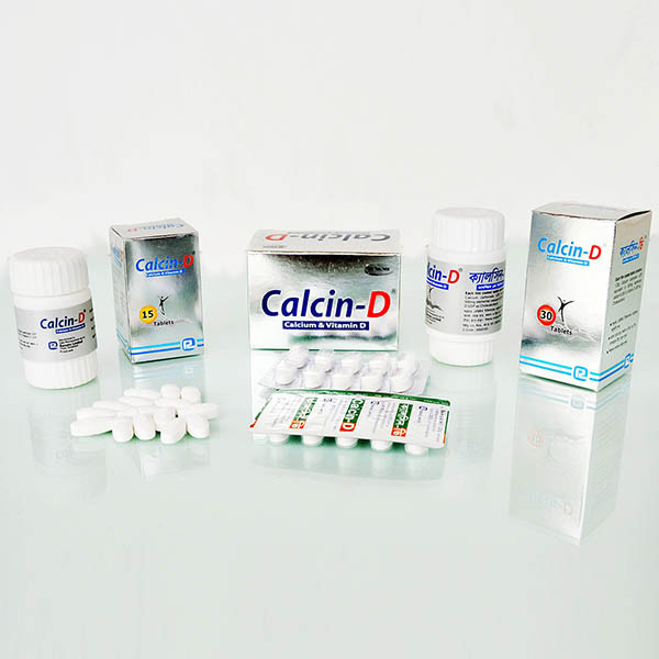 Pack Image: Calcin-D 500 mg Tablet (1 x 15)