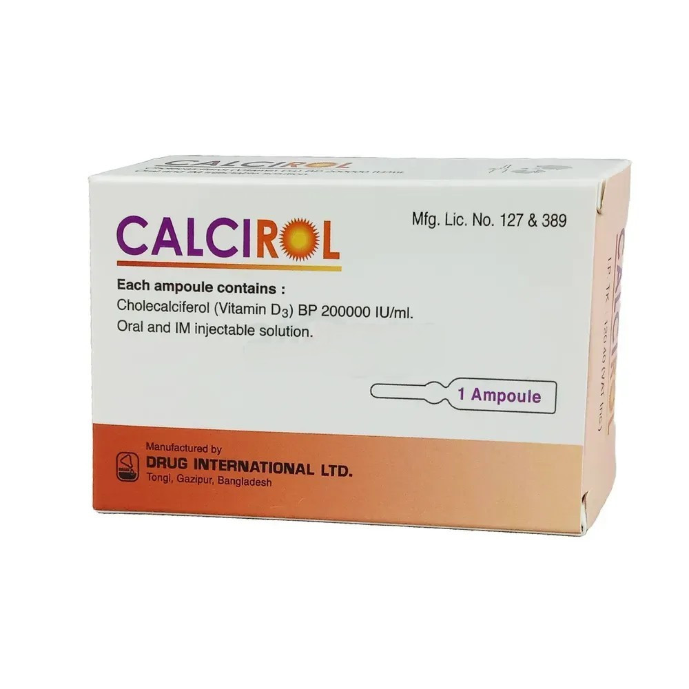 Pack Image: Calcirol 200000 IU Injectable Solution (Oral & IM) (1 ml ampoule)