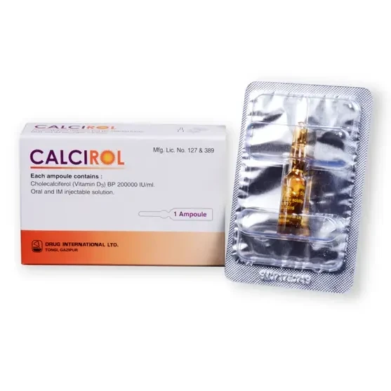 Pack Image: Calcirol 200000 IU Injectable Solution (Oral & IM) (1 ml ampoule)