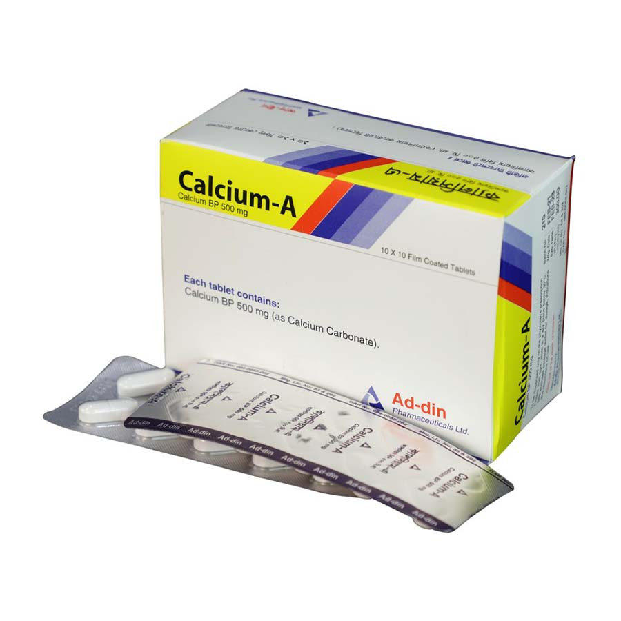 Pack Image: Calcium-A 500 mg Tablet (10 x 10)