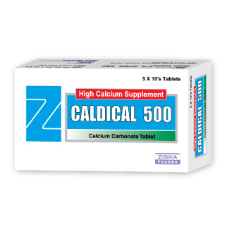 Pack Image: Caldical 500 mg Tablet (5 x 10)