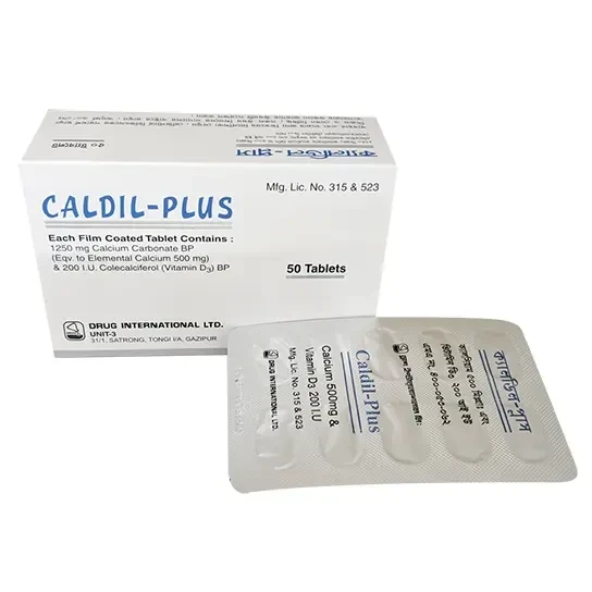 Pack Image: Caldil-Plus 500 mg Tablet (5 x 10)