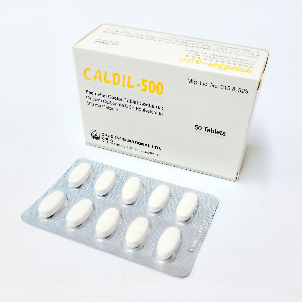 Pack Image: Caldil 500 mg Tablet (5 x 10)