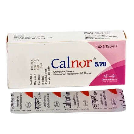 Pack Image: Calnor 5 mg Tablet (3 x 14)