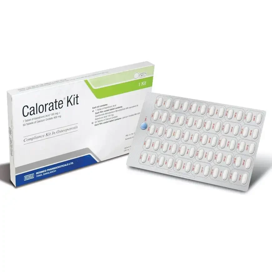 Pack Image: Calorate Kit 150 mg Tablet ((1 & 60) tablet kit)