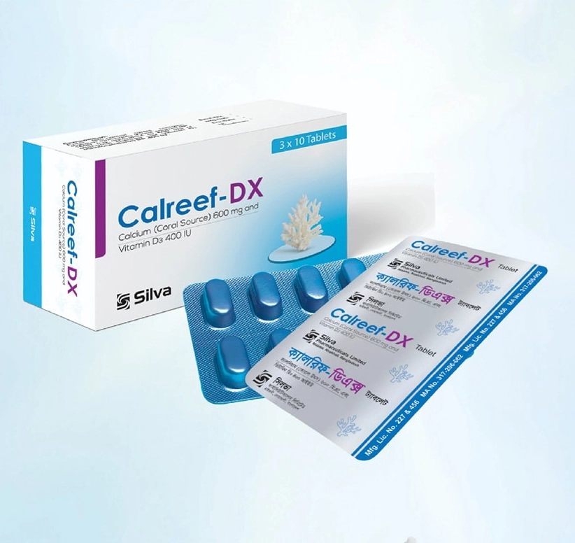 Pack Image: Calreef-DX 600 mg Tablet (3 x 10)