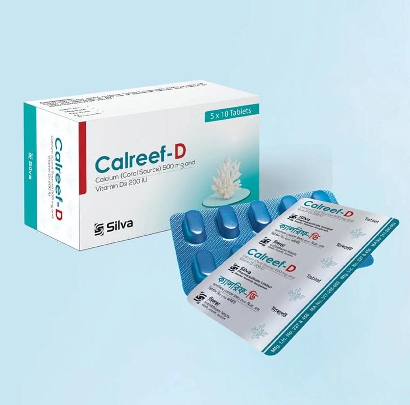 Pack Image: Calreef-D 500 mg Tablet (5 x 10)