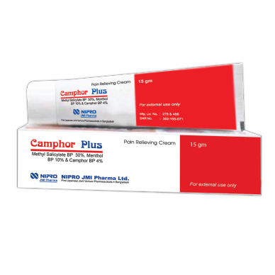 Pack Image: Camphor Plus 30% 10% Cream (15 gm tube)