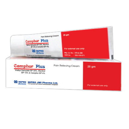 Pack Image: Camphor Plus 30% 10% Cream (25 gm tube)