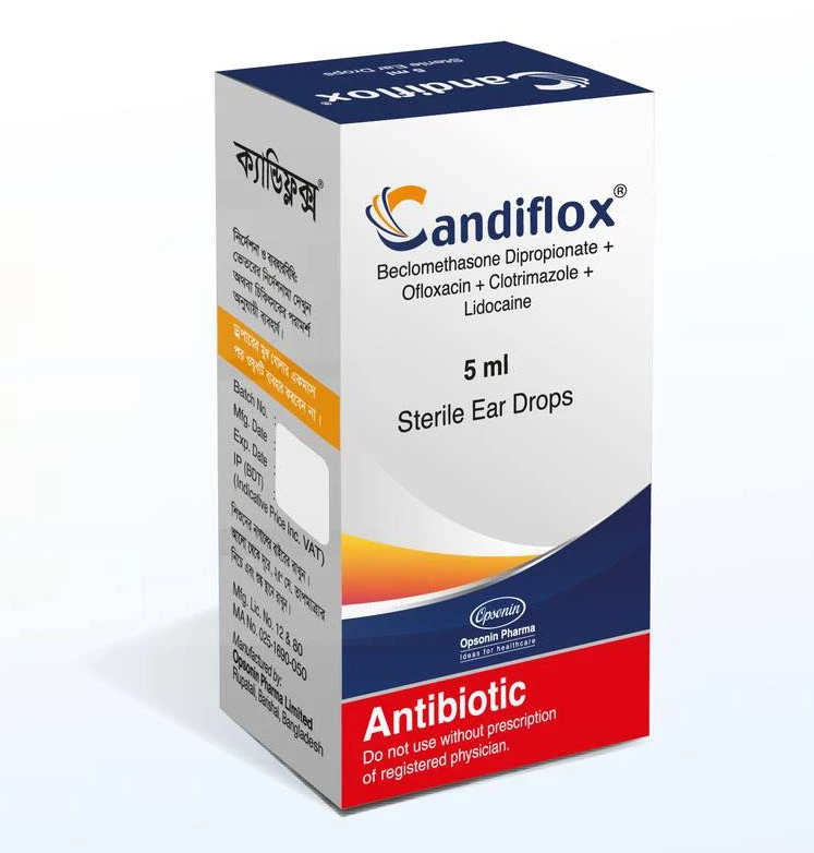 Pack Image: Candiflox 0.3% 1% Ear Drop (5 ml drop)