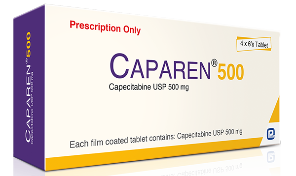 Pack Image: Caparen 500 mg Tablet (4 x 6)