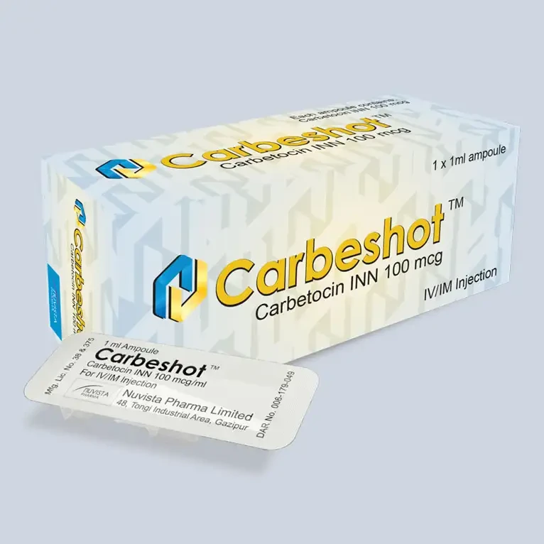 Pack Image: Carbeshot 100 mcg Injection (1 ml ampoule)