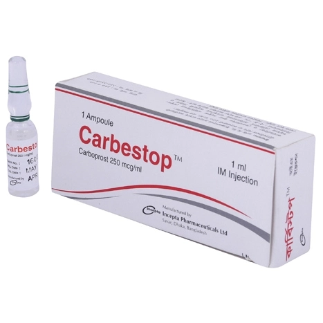 Pack Image: Carbestop 250 mcg Injection (1 ml ampoule)
