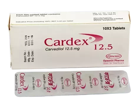 Pack Image: Cardex 12.5 mg Tablet (3 x 14)