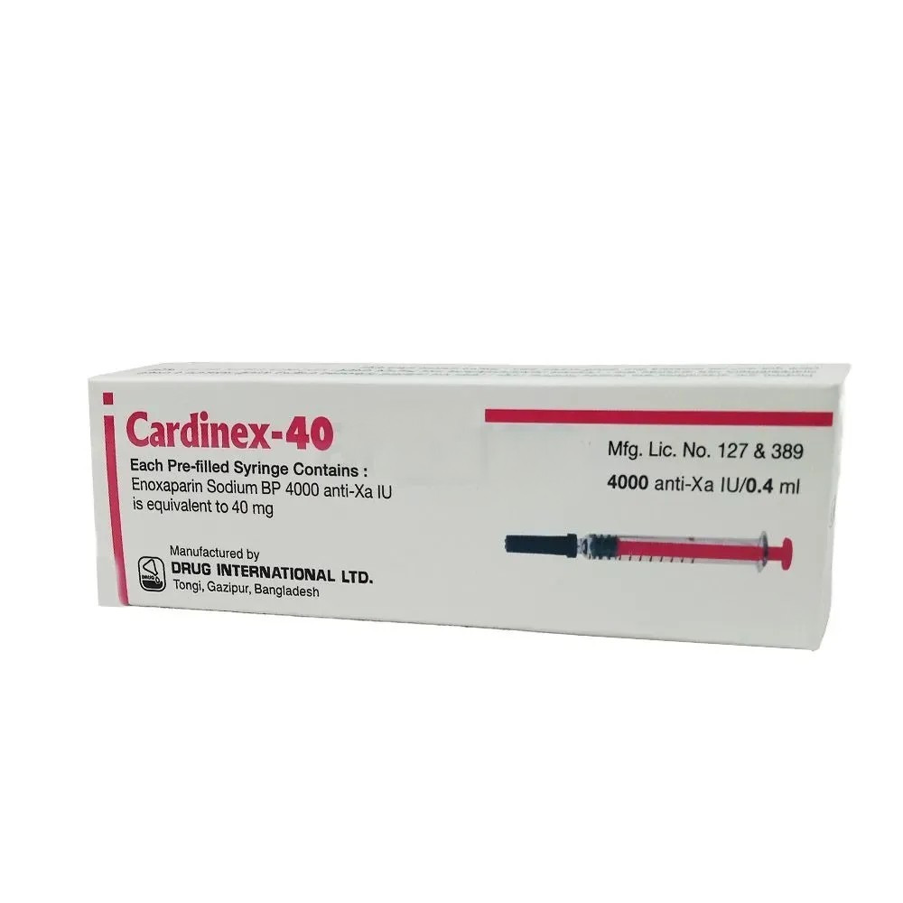 Pack Image: Cardinex 4000 Anti-Xa Injection (0.4 ml pre-filled syringe)