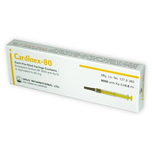 Pack Image: Cardinex 8000 Anti-Xa Injection (0.8 ml pre-filled syringe)