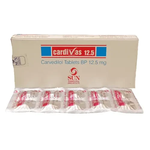 Pack Image: Cardivas 12.5 mg Tablet (3 x 10)
