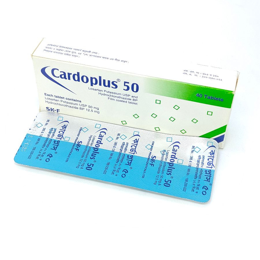 Pack Image: CardoPlus 50 mg Tablet (4 x 10)