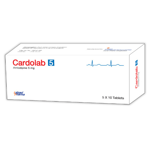 Pack Image: Cardolab 5 mg Tablet (5 x 10)